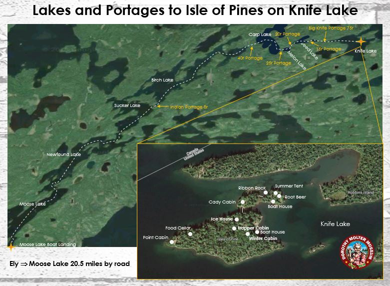 Canoe Map to Isle of Pines