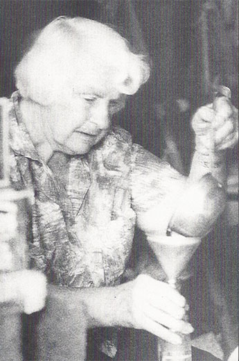 Dorothy brewing some of her famous root beer.