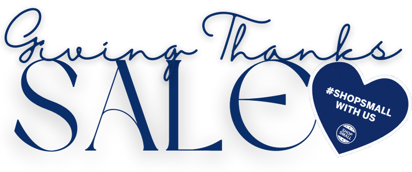 Giving Thanks Sale with a shop small heart